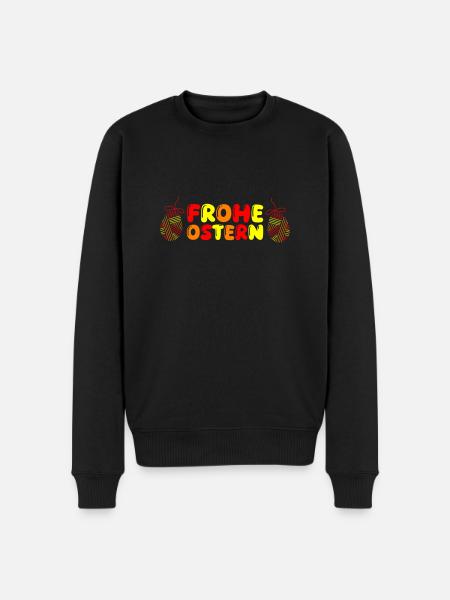 happy Easter - Men's Premium Organic Jumper - black