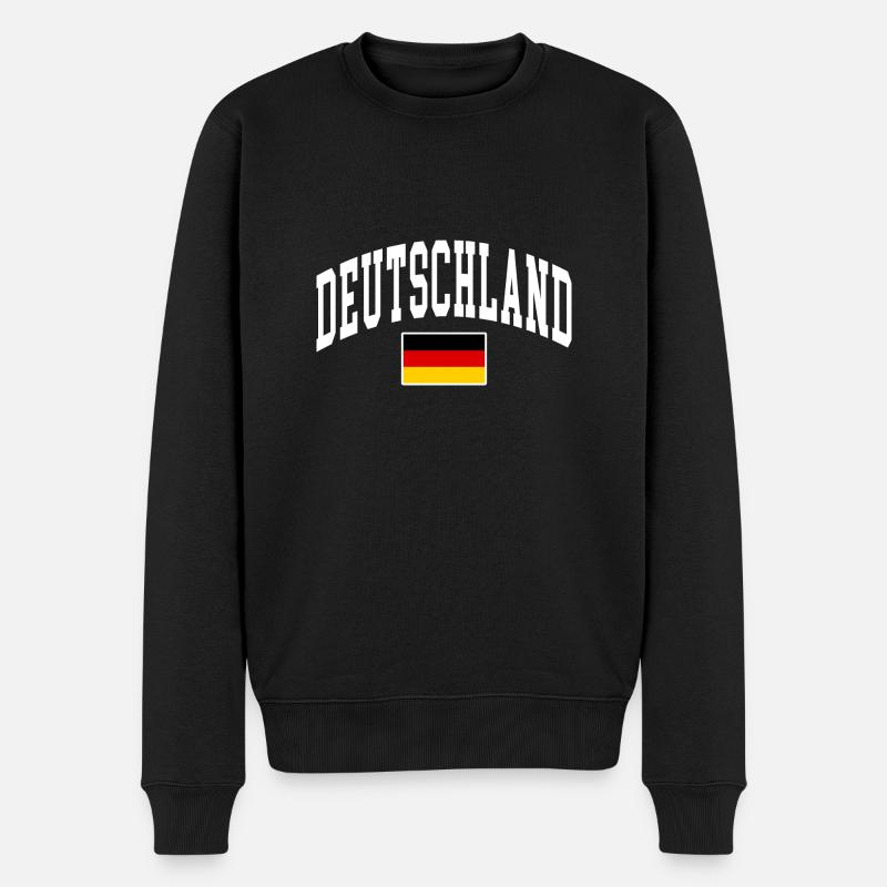 Deutschland - Männer Premium Bio Pullover - Schwarz