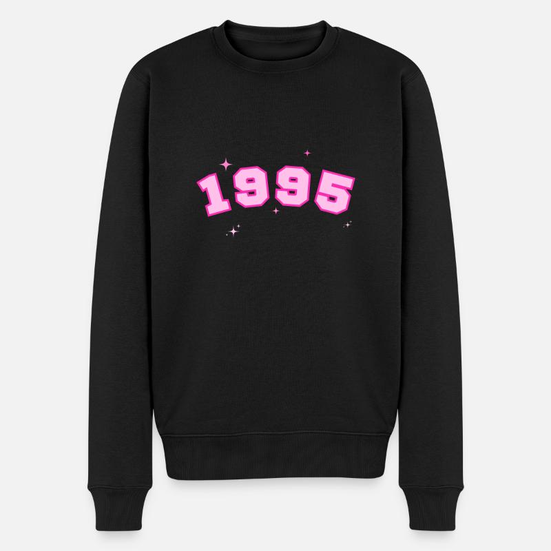 1995 Rosenstern - Männer Premium Bio Pullover - Schwarz