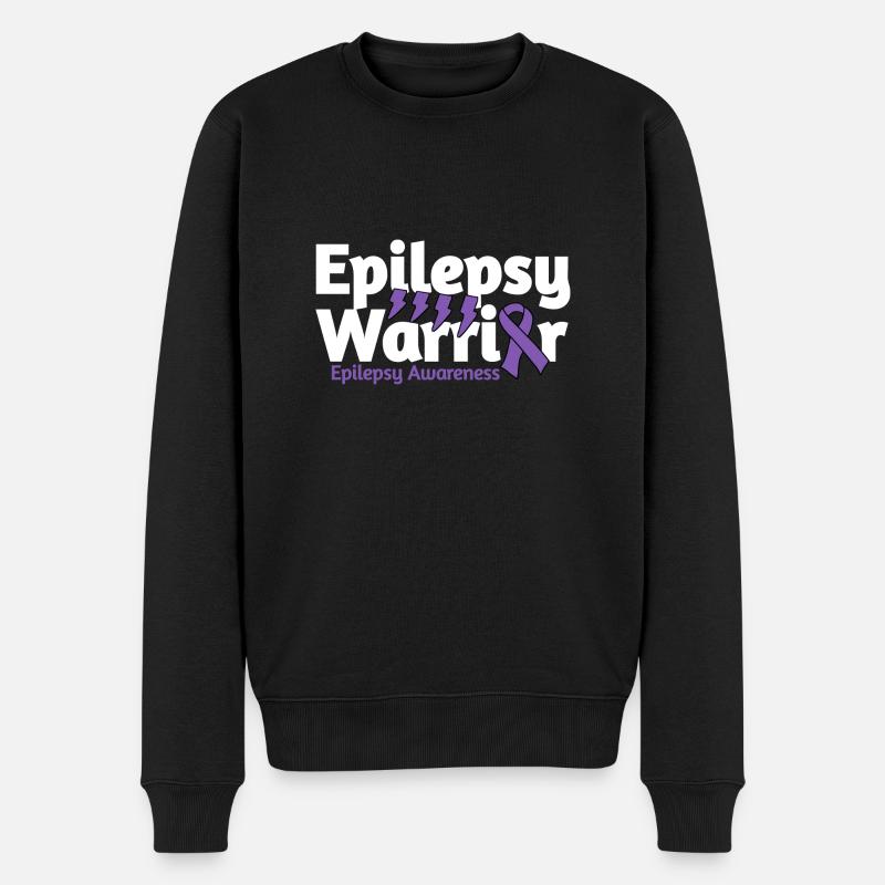 Epilepsy Warrior - Männer Premium Bio Pullover - Schwarz