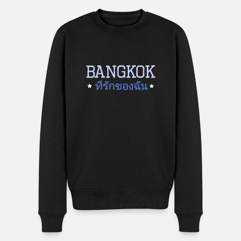Bangkok mon amour - Pull Premium bio Homme - noir