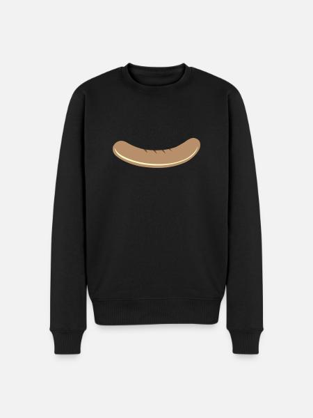 Bratwurst - Männer Premium Bio Pullover - Schwarz