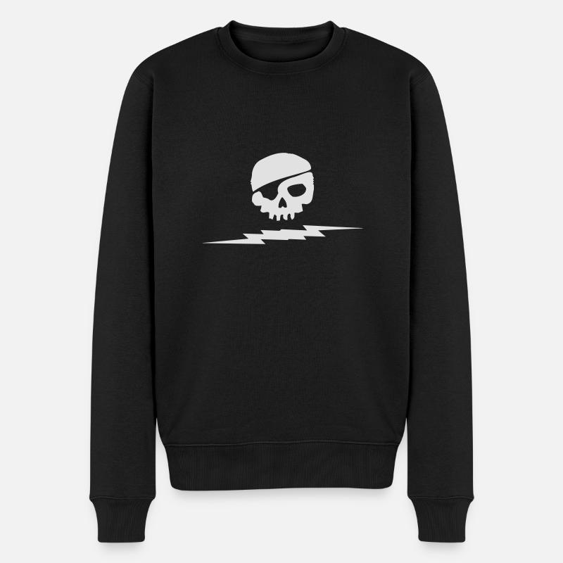 Lightning Jolly - Männer Premium Bio Pullover - Schwarz