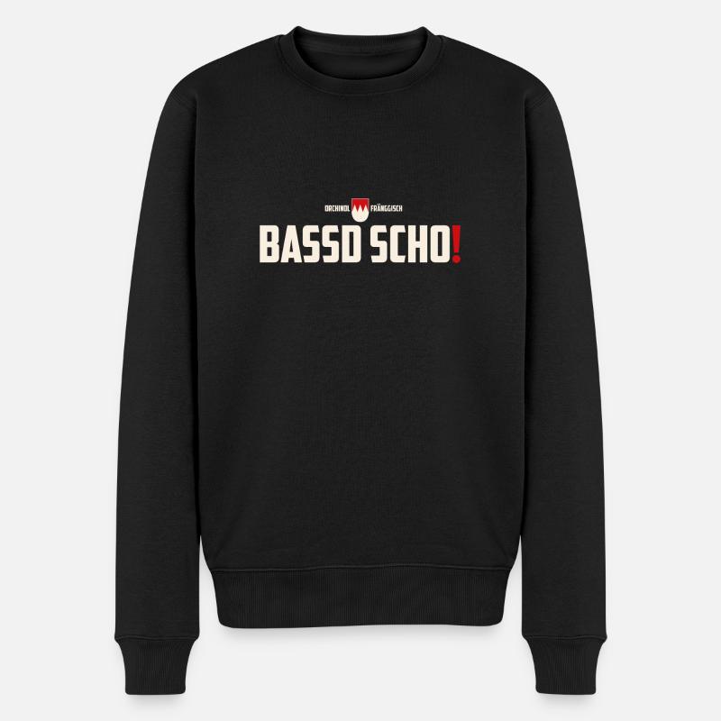 bassd scho! - Männer Premium Bio Pullover - Schwarz