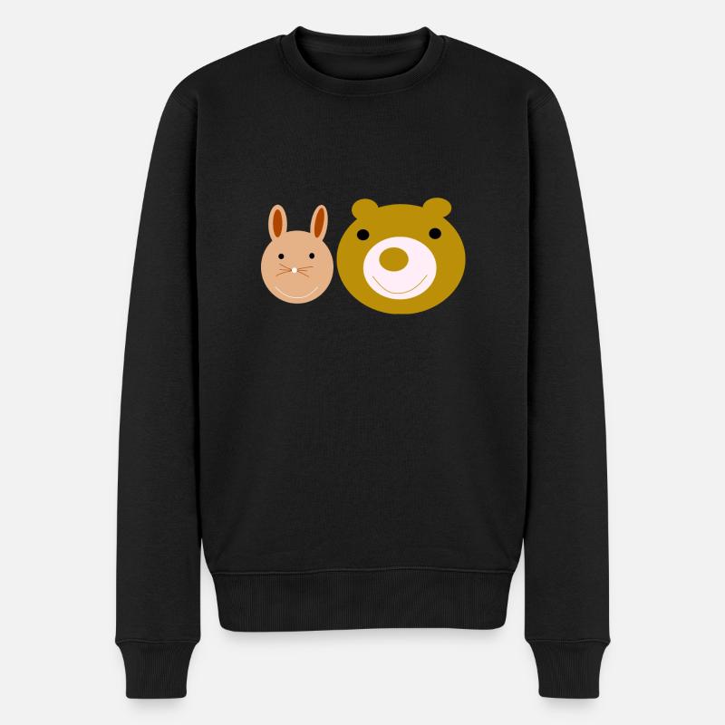 Hase und Baer - Männer Premium Bio Pullover - Schwarz