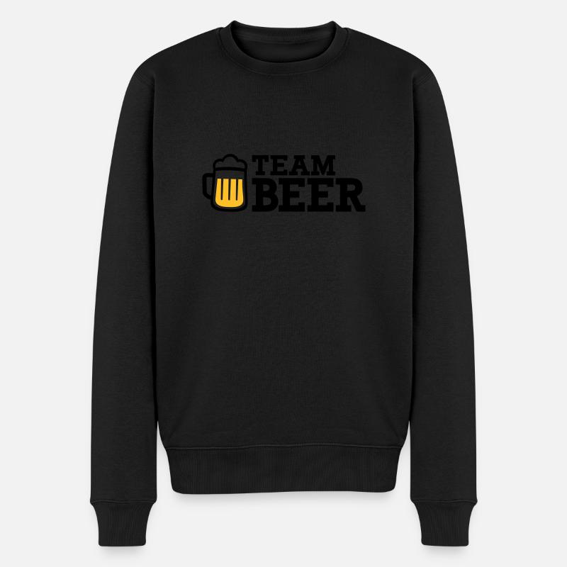 Bier - Männer Premium Bio Pullover - Schwarz