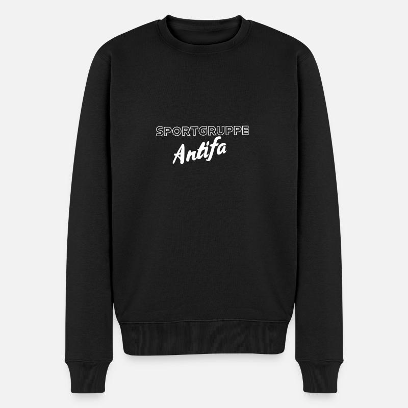 sportgruppe antifa - Männer Premium Bio Pullover - Schwarz