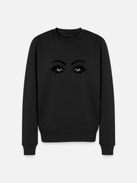 eyes design - Männer Premium Bio Pullover - Schwarz