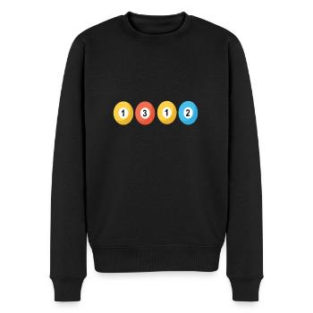 1312 acab - Men's Premium Organic Jumper - black - Front - Nico (187cm)