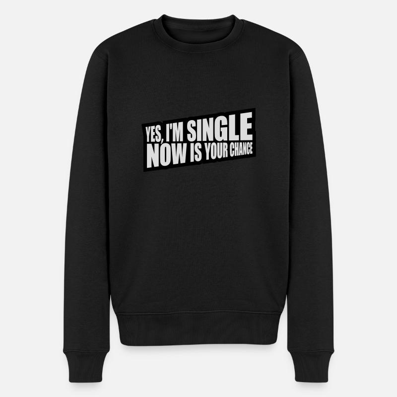 célibataire maintenant votre chance - Pull Premium bio Homme - noir
