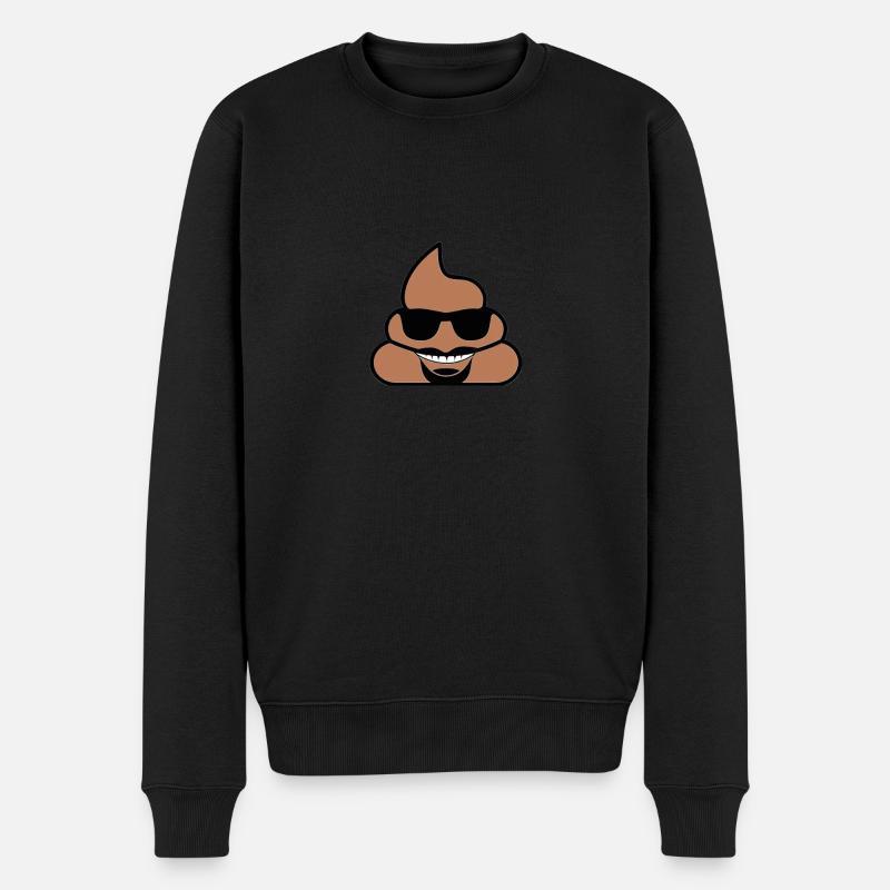 Caca avec des lunettes - Pull Premium bio Homme - noir