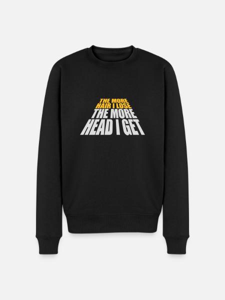 I get more head - Men's Premium Organic Jumper - black