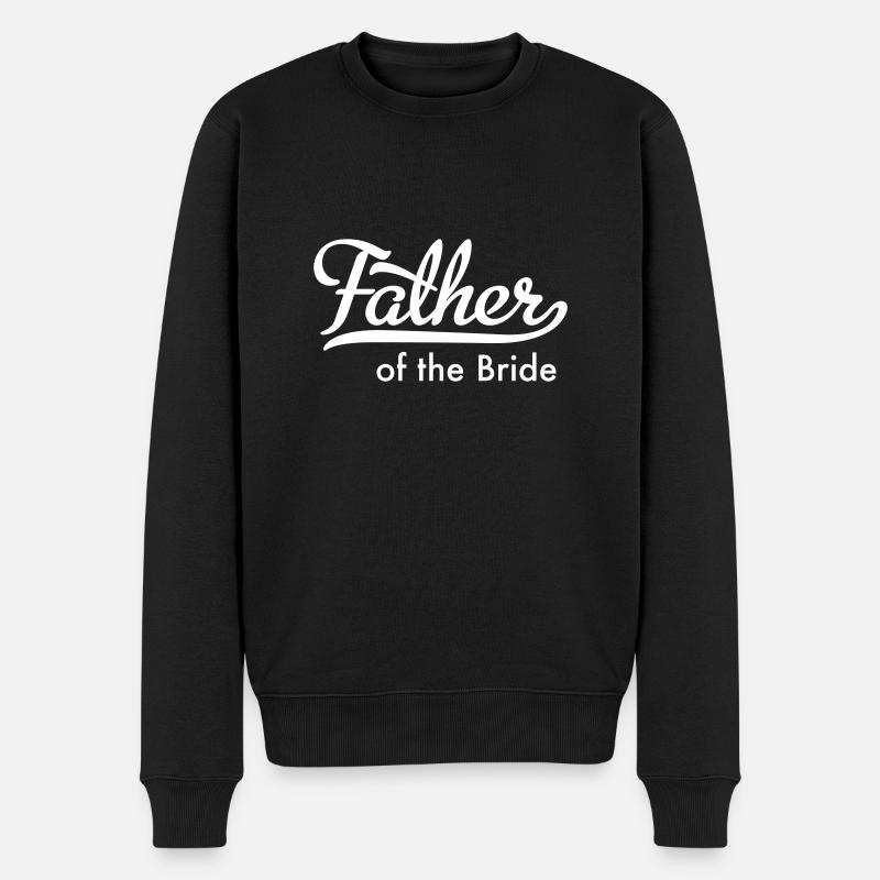 Father of the Bride - Männer Premium Bio Pullover - Schwarz