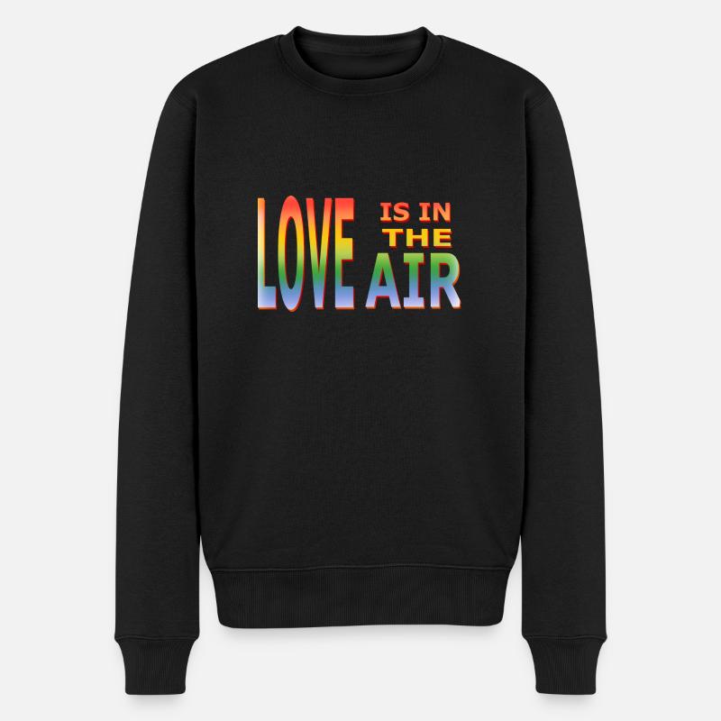 L’amour est dans l’air - Pull Premium bio Homme - noir