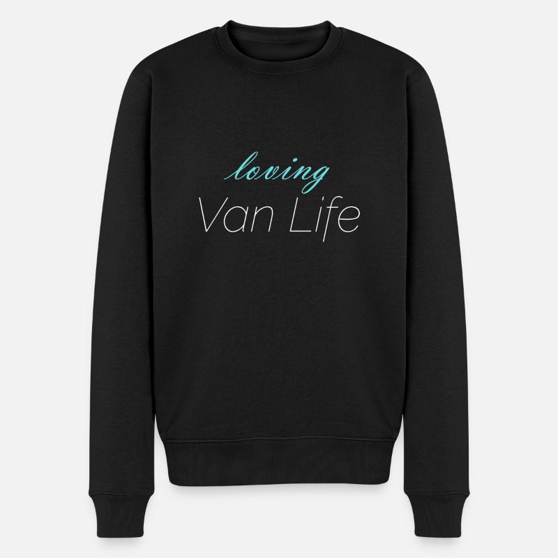 Loving Van Life - Männer Premium Bio Pullover - Schwarz