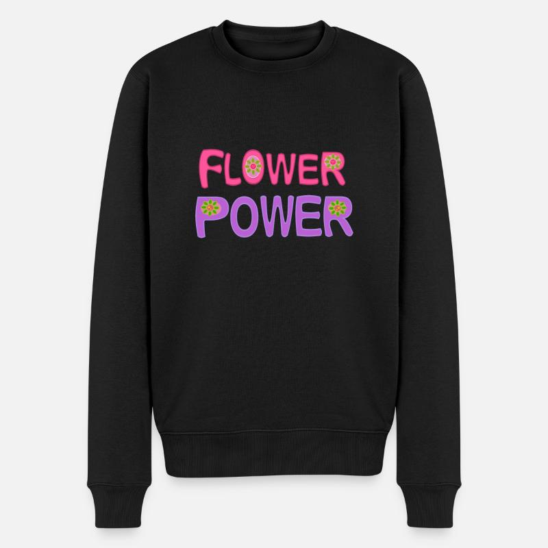Le pouvoir des fleurs - Pull Premium bio Homme - noir
