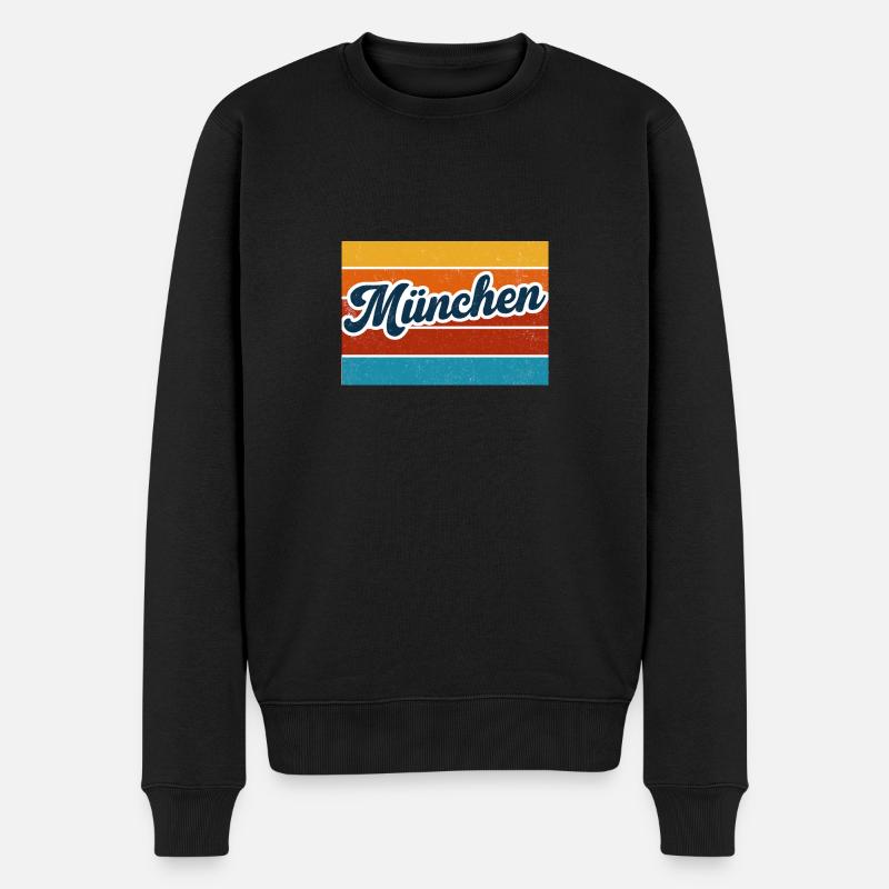 MÜNCHEN - MUNICH - Männer Premium Bio Pullover - Schwarz