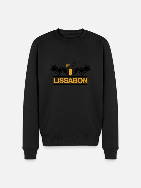 Lissabon - Männer Premium Bio Pullover - Schwarz