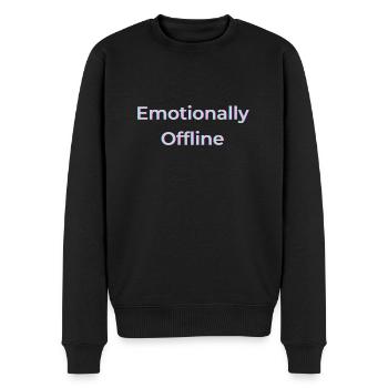Emotionally Offline Shirt – Soft Disconnected - Men's Premium Organic Jumper - black - Front - Nico (187cm)