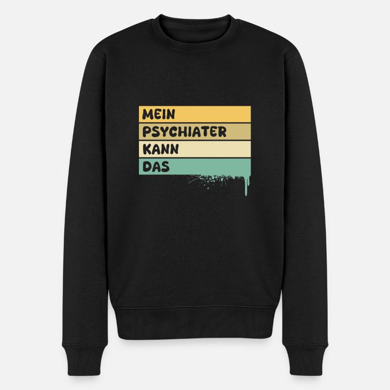 Beruf Psychiater - Männer Premium Bio Pullover - Schwarz