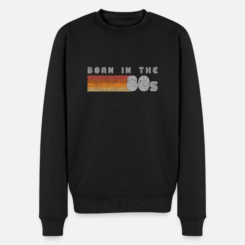 Geboren in den 80er Jahren - Männer Premium Bio Pullover - Schwarz