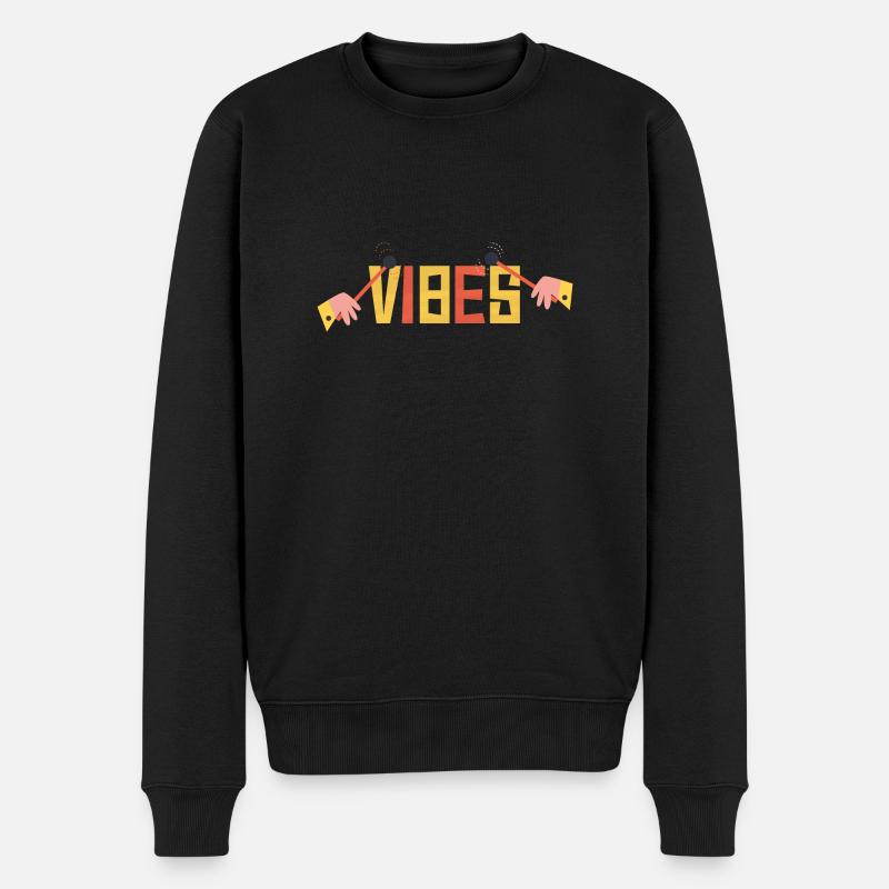 Vibes - Vibraphon Musiker Vintage Jazz - Männer Premium Bio Pullover - Schwarz