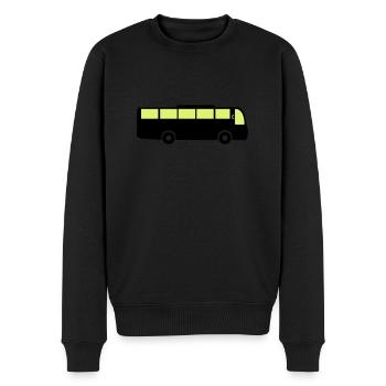 bus - Männer Premium Bio Pullover - Schwarz - Vorne - Nico (187cm)