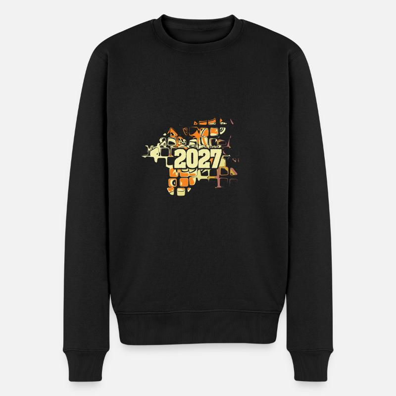Flowerpower 2027 - Männer Premium Bio Pullover - Schwarz