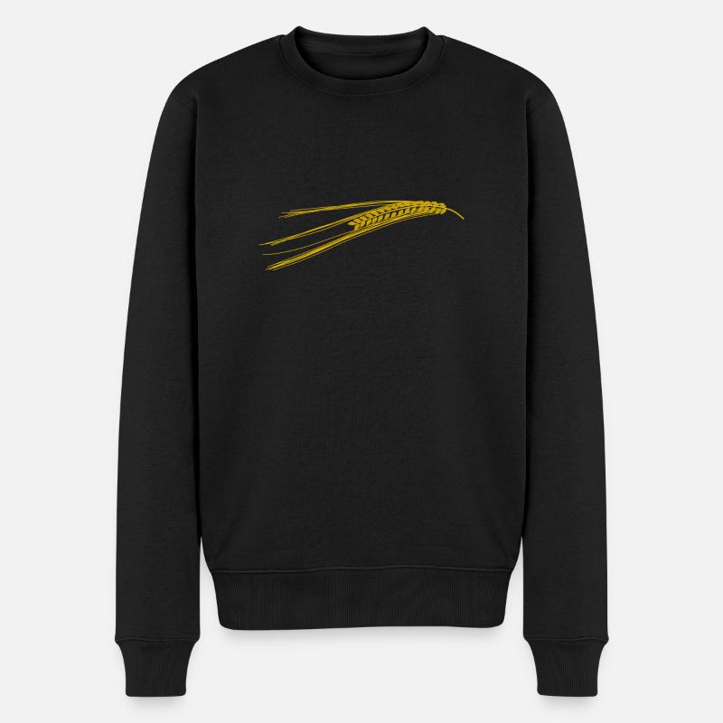 getreide corn cereal wheat weizen veggie gemuese v - Männer Premium Bio Pullover - Schwarz