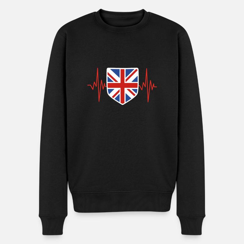 Battement de cœur en Angleterre - Pull Premium bio Homme - noir