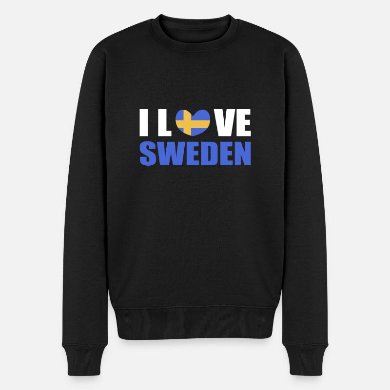 Schweden Schwedisch - Männer Premium Bio Pullover - Schwarz