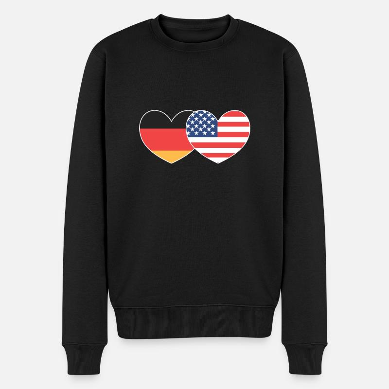 Américain Allemand - Pull Premium bio Homme - noir