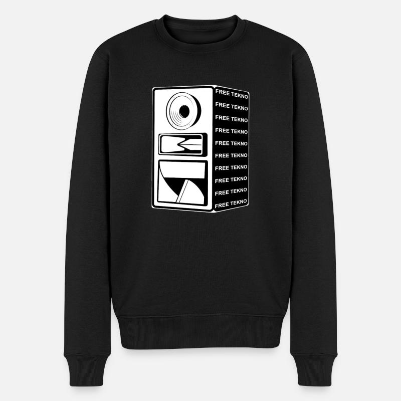 Tekno Sound Box - Männer Premium Bio Pullover - Schwarz