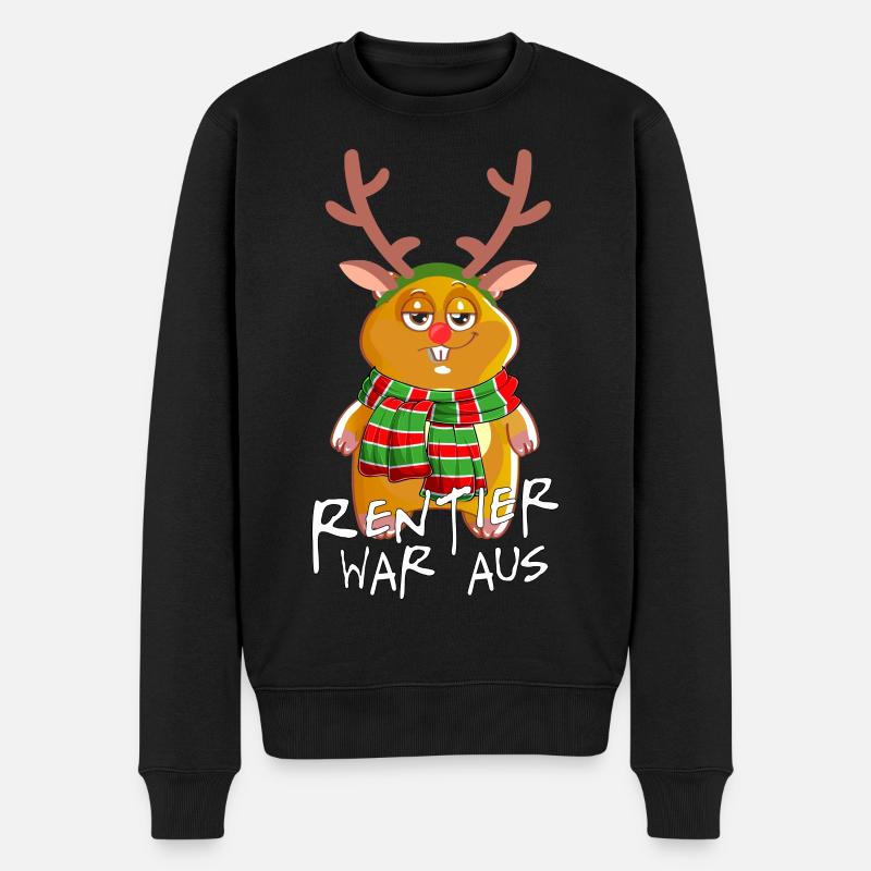 Rentier war aus Weihnachtsgeschenk xmas - Männer Premium Bio Pullover - Schwarz