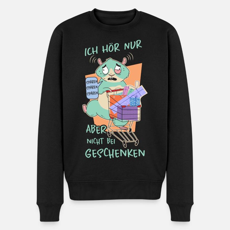 Hamster Geschenke - Männer Premium Bio Pullover - Schwarz