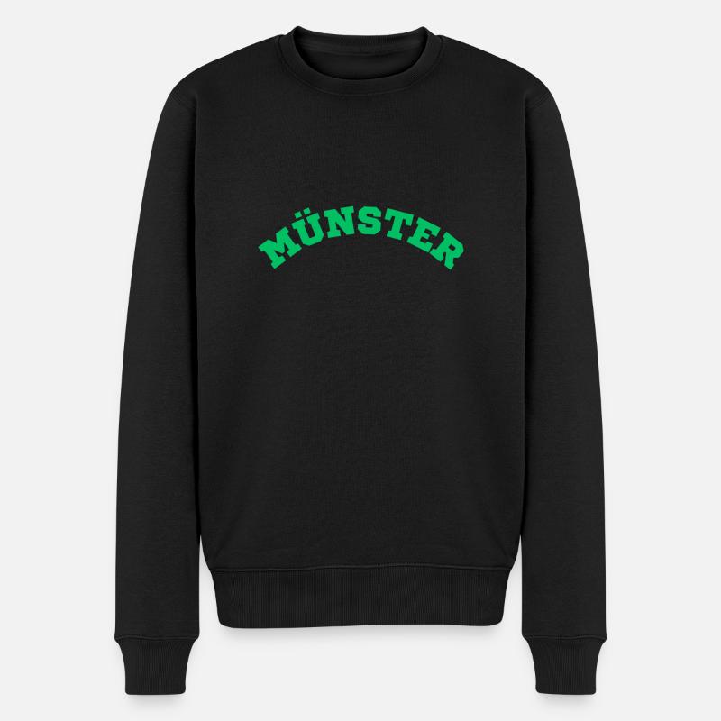 Münster - Männer Premium Bio Pullover - Schwarz
