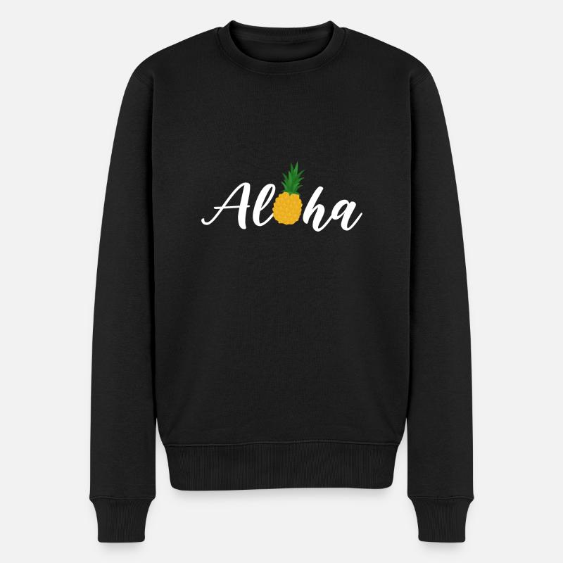 Ananas Aloha - Pull Premium bio Homme - noir