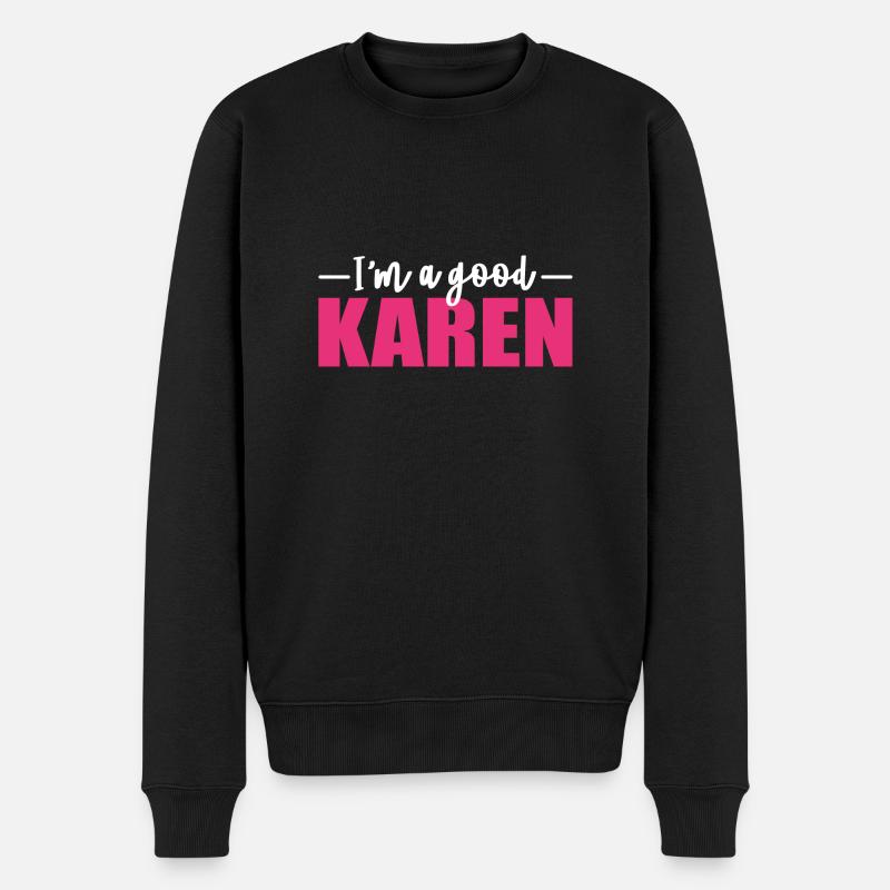 Karen - Männer Premium Bio Pullover - Schwarz