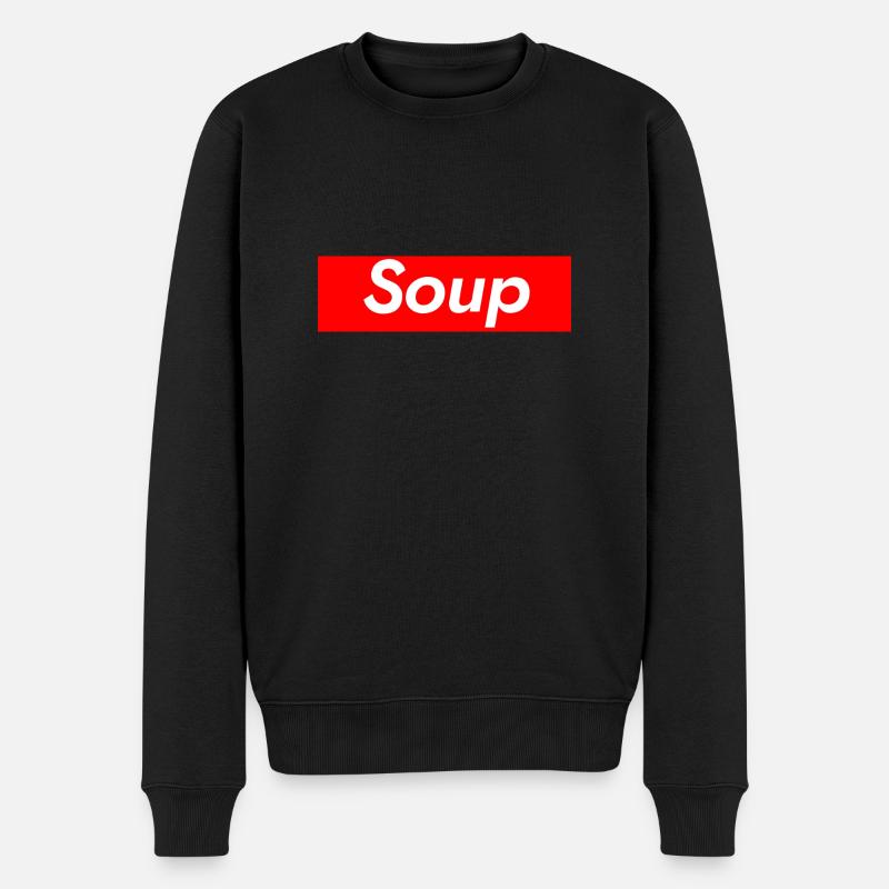 Suppe - Männer Premium Bio Pullover - Schwarz