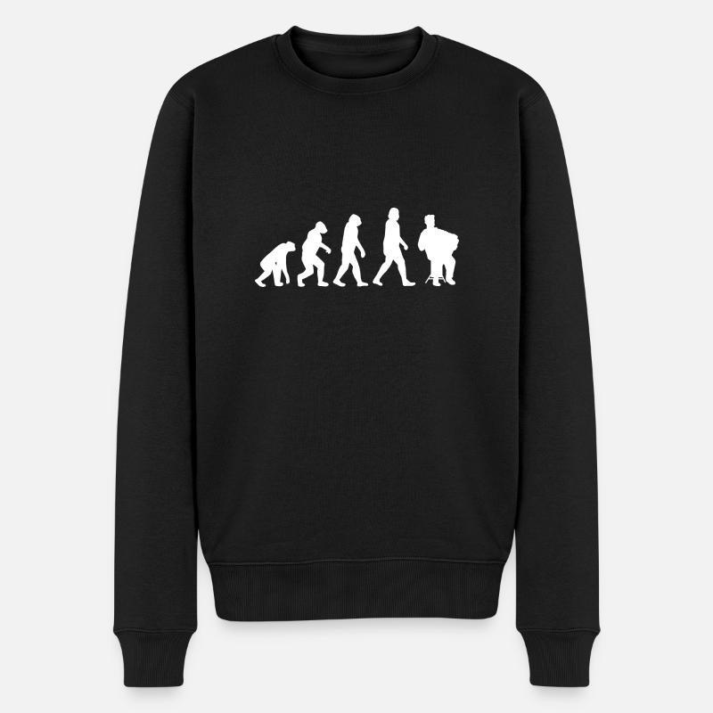 Akkordeon - Männer Premium Bio Pullover - Schwarz