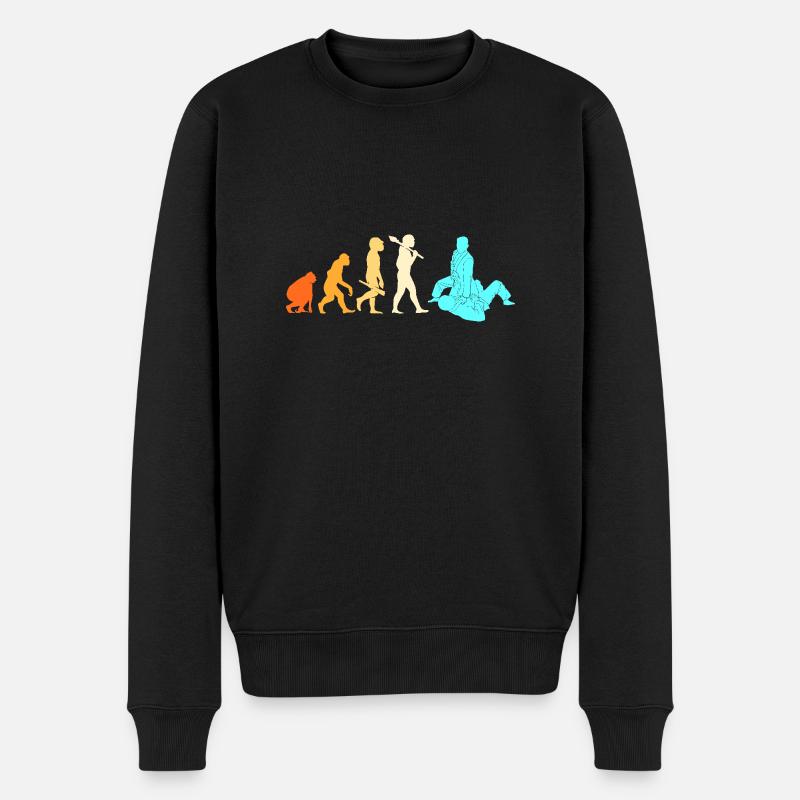Jiu Jitsu Selbstverteidigung - Männer Premium Bio Pullover - Schwarz