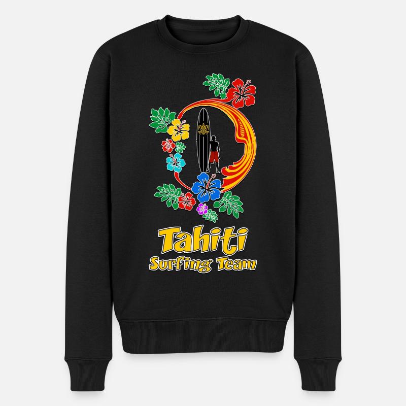 Tahiti Surfing Team 04 - Pull Premium bio Homme - noir