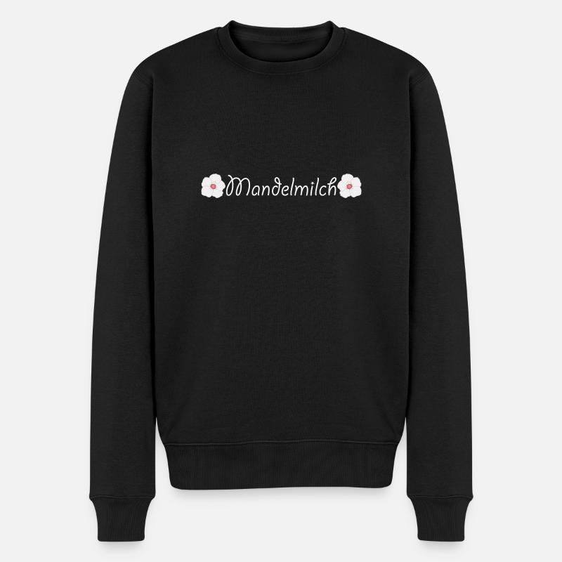 Mandelmilch - Männer Premium Bio Pullover - Schwarz