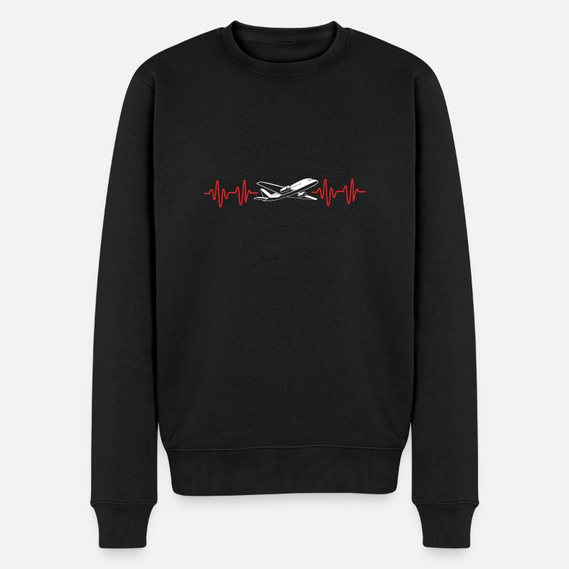Fluglotse - Männer Premium Bio Pullover - Schwarz