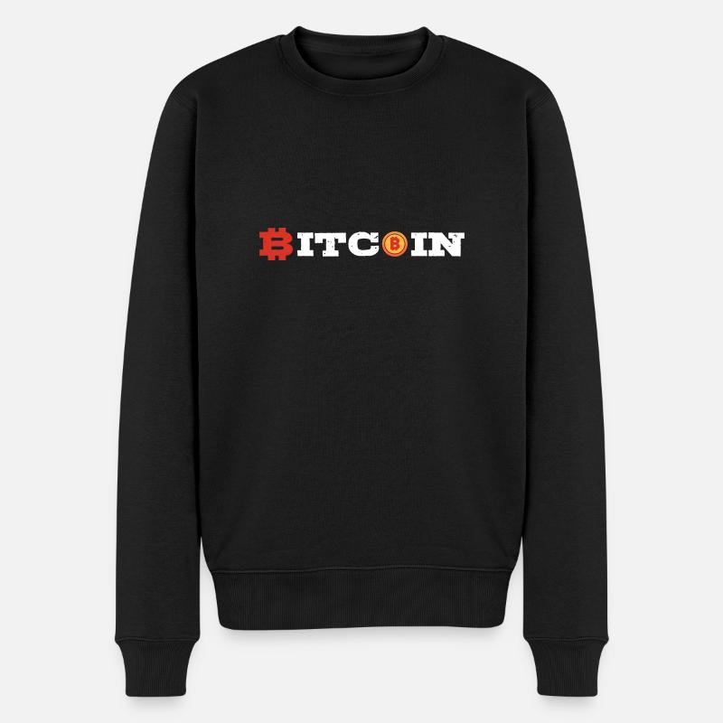 Bitcoin - Pull Premium bio Homme - noir