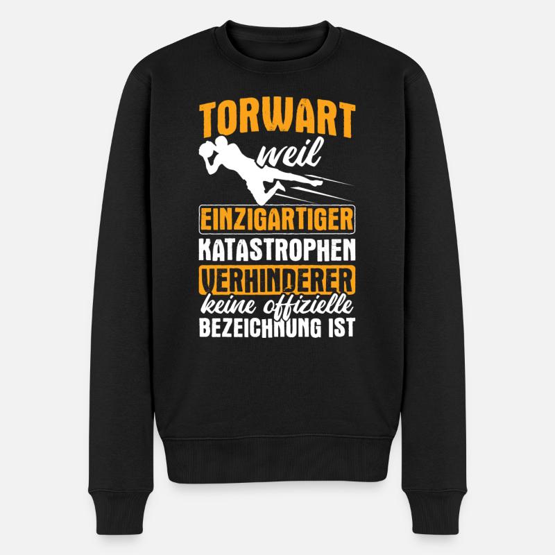 Fußball Torwart Geschenkidee - Männer Premium Bio Pullover - Schwarz