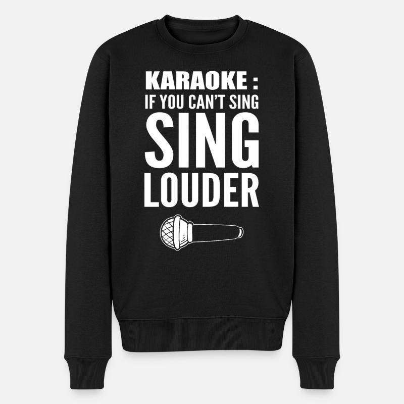 Karaoke Humor Karaoke -Sänger - Männer Premium Bio Pullover - Schwarz