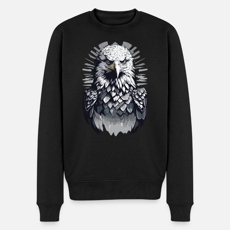 Pygargue à tête blanche - Pull Premium bio Homme - noir