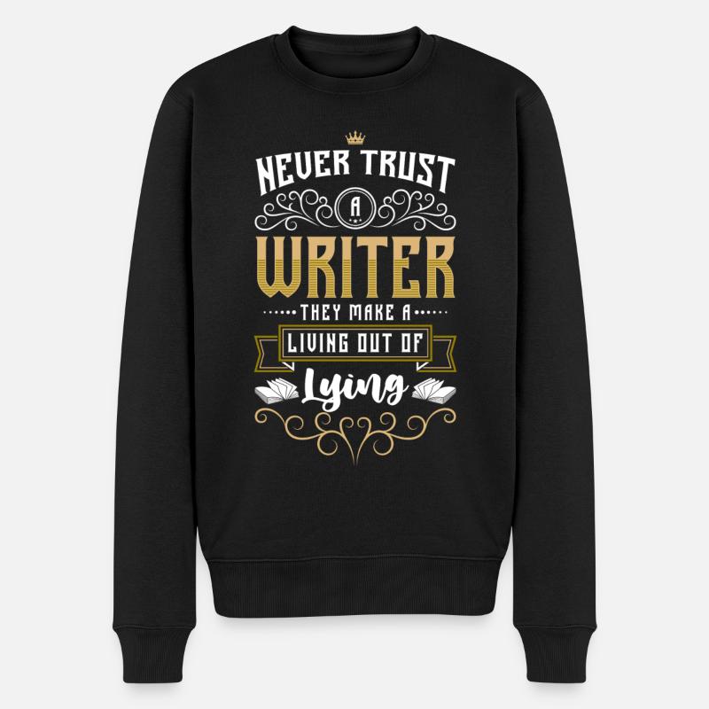 Buch Hobby Poesie - Männer Premium Bio Pullover - Schwarz