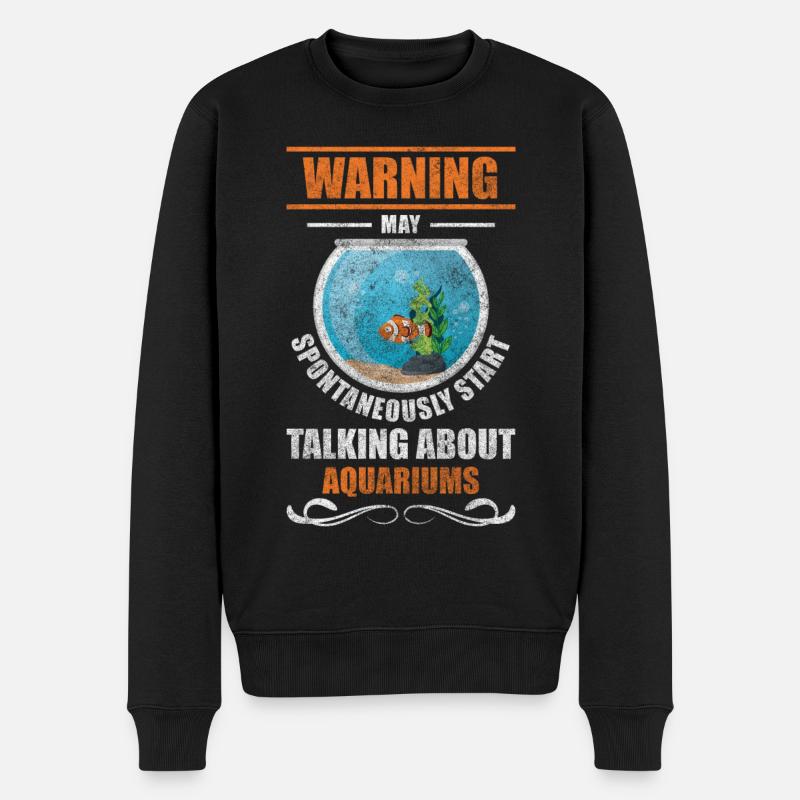 Poisson Aquariophile Nourriture pour poissons - Pull Premium bio Homme - noir